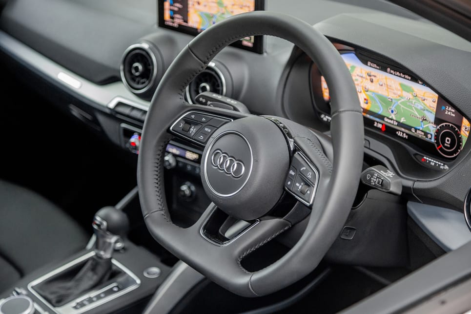 Inside is interesting. It looked good when it came out, but pre-dates the incredible new Audi interior which resides in the new A1 and Q3. (image: Tom White)