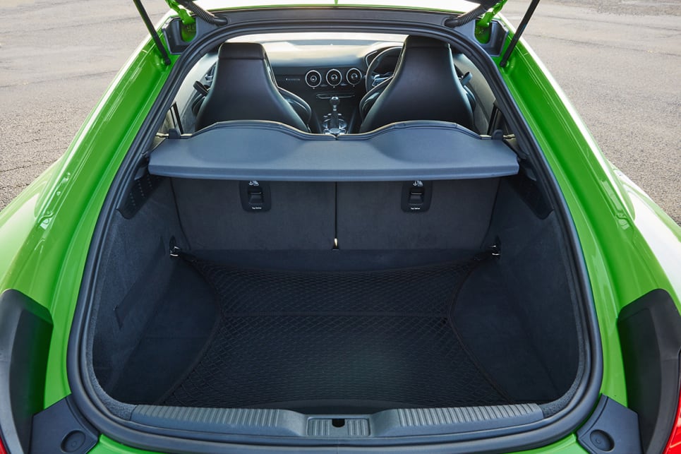 The cargo capacity of the TT RS’s boot is 305 litres, which isn’t bad at all.