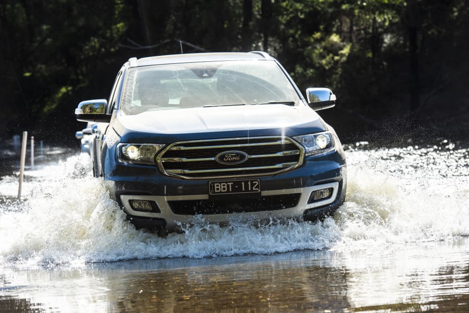 The Everest was a generally smooth off-road ride (pictured: Ford Everest Titanium).