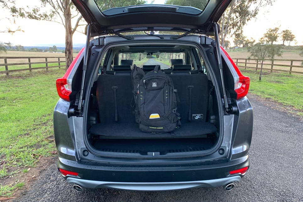 As for boot space or cargo capacity, there’s 150 litres (VDA) of luggage space with all the rear seats in play. (image: Matt Campbell)