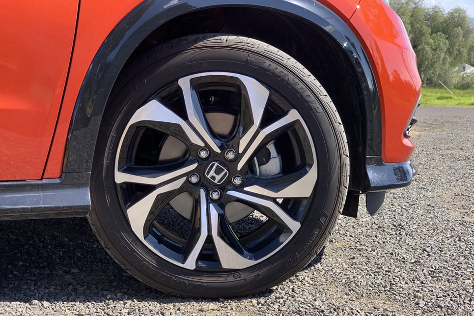 The HR-V’s ride by comparison is a little clumsy, particularly at the front axle, which can clunk a little over bumpy stretches. (image: Matt Campbell)