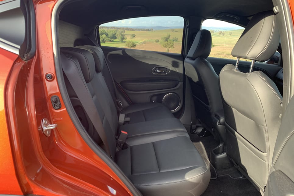 The experience in the back seat is better in the HR-V overall, as the space is just a touch more accommodating. (image: Matt Campbell)
