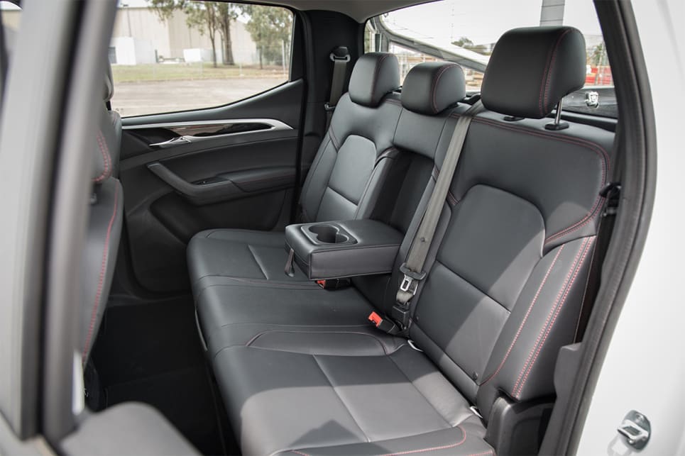 The back seat is easily roomy enough with ample knee room, head room and toe room (Mega Tub variant shown).