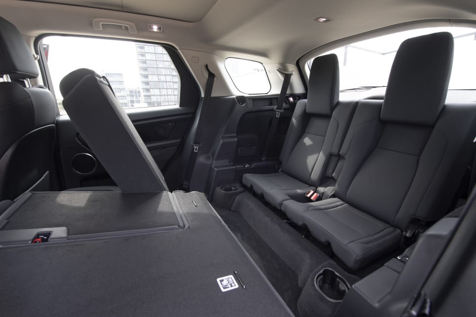 Land Rover Discovery Sport S P200 rear seats.