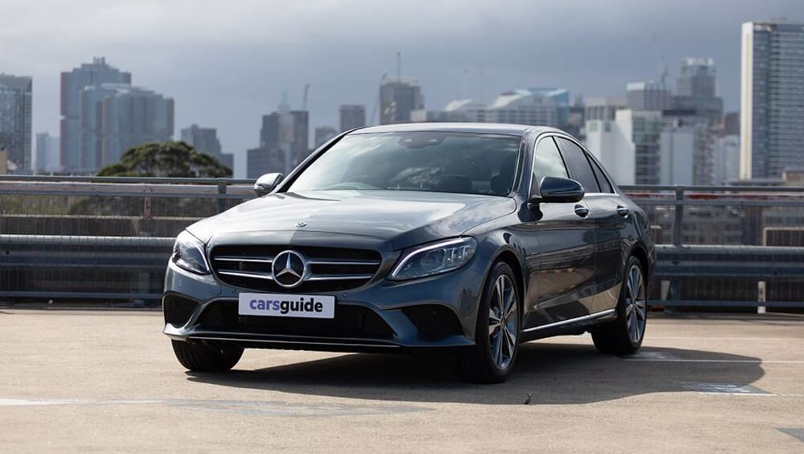 There aren't many giveaways that the Mercedes-Benz C 300e is a plug-in petrol electric hybrid. (image: Richard Berry)