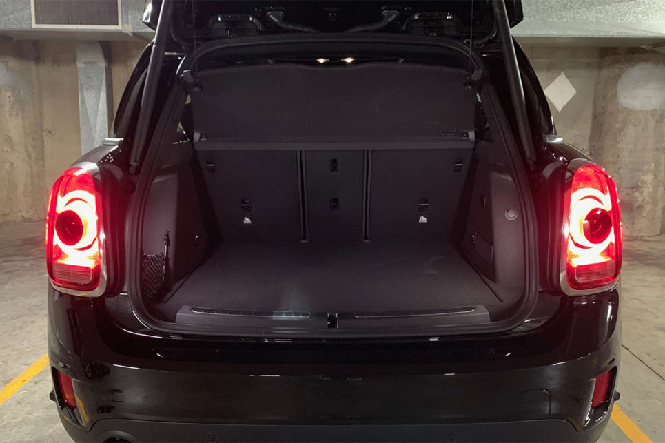 Boot space in the Countryman Hybrid is rated at 405 litres.