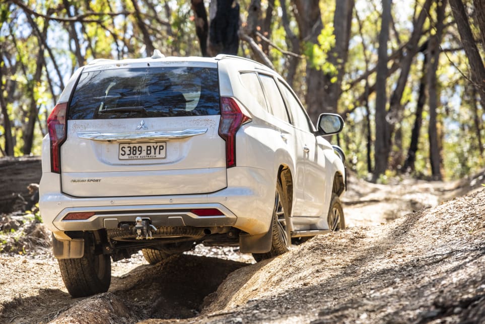The Pajero's off-road modes and Super Select II 4WD system are supremely effective (pictured: Mitsubishi Pajero Sport Exceed).