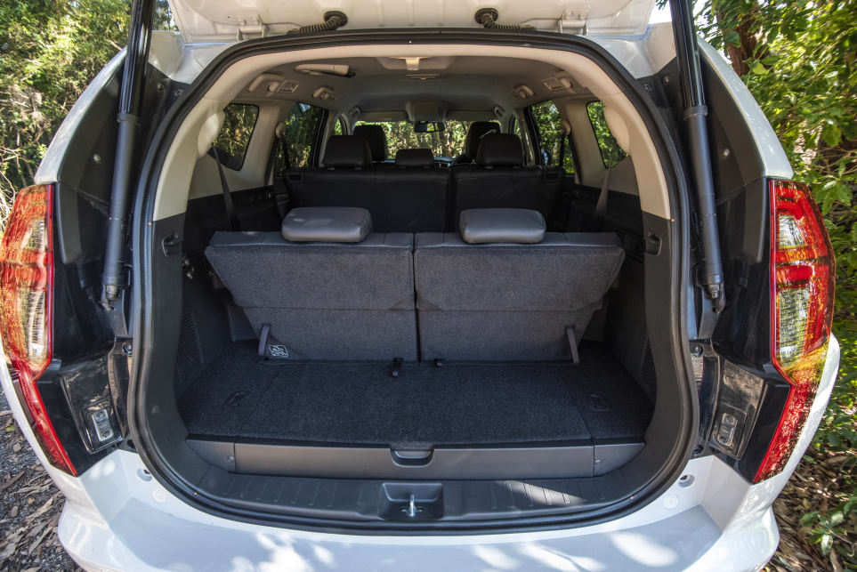 With seven seats up the Pajero has 131L (VDA) of boot space.