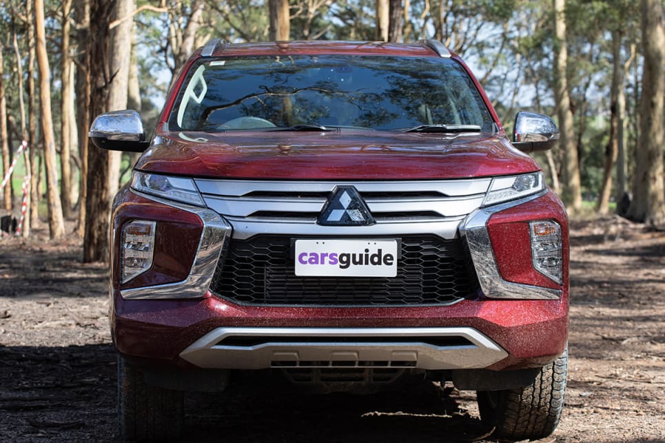The Mitsubishi Pajero Sport has been updated for 2020: it has Mitsubishi’s ‘Dynamic Shield’ front grill. (image: Marcus Craft)