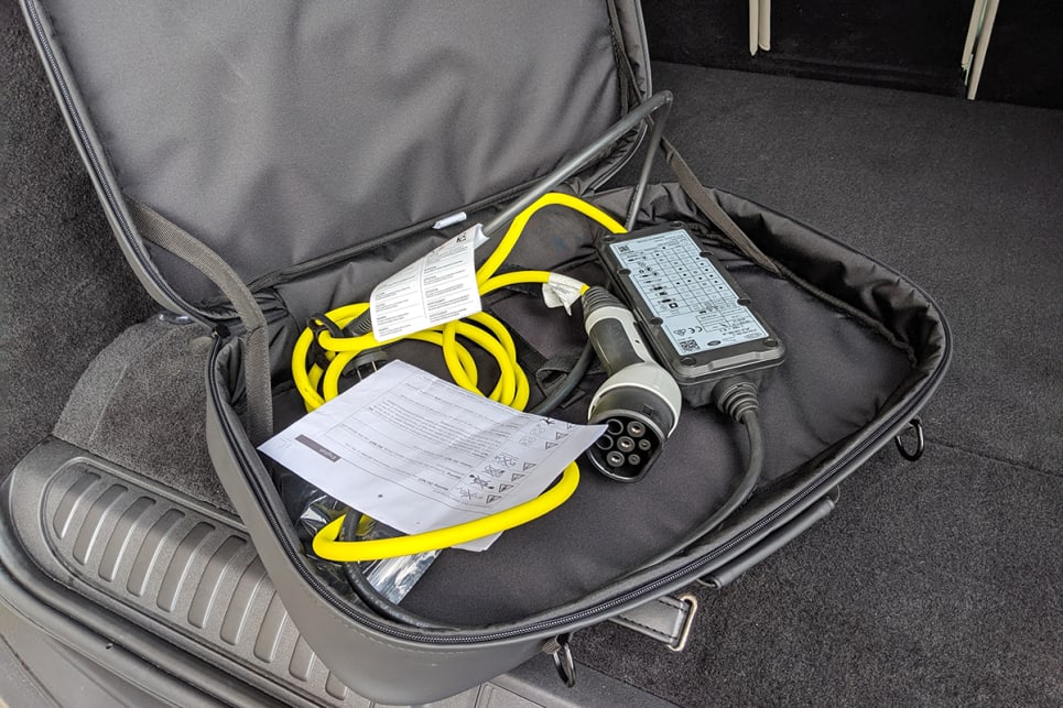 It's worth noting the bag containing the charging cord is sizeable and also takes up space back there. (image: Dan Pugh)