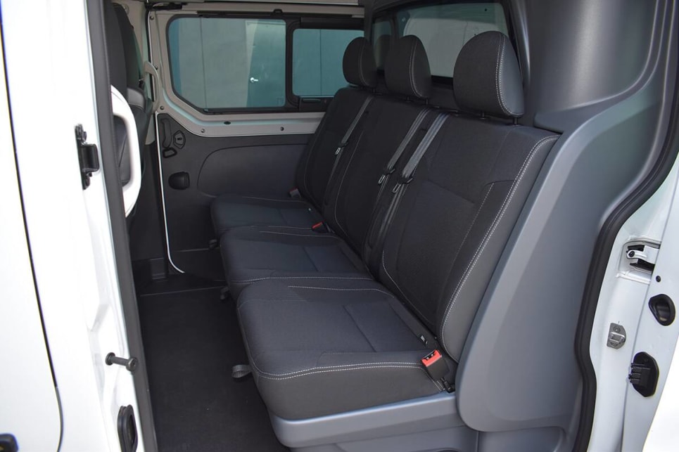 Those seated in the second row have access to handy storage pouches on the backrest of each front seat.