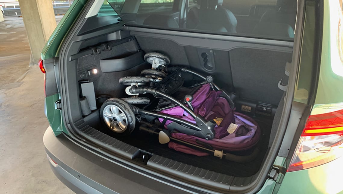 This is clearly a family-friendly boot, with enough room to store our umbrella pram quite easily. (image: Matt Campbell)