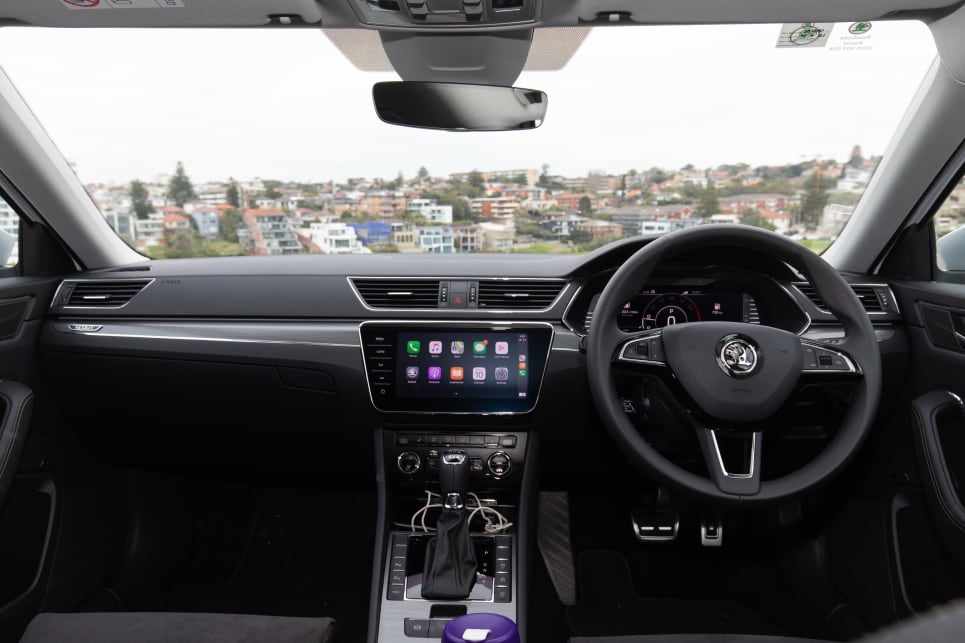 The interior of the Superb is clean, simple and very minimalist.