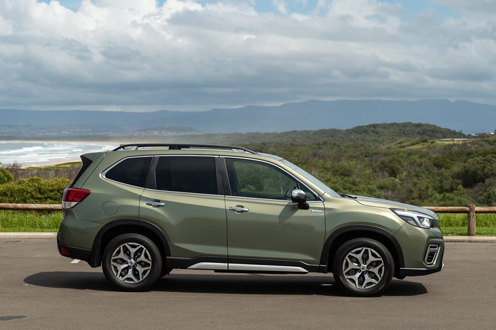 The Forester is available in Jasper Green metallic as you see here.