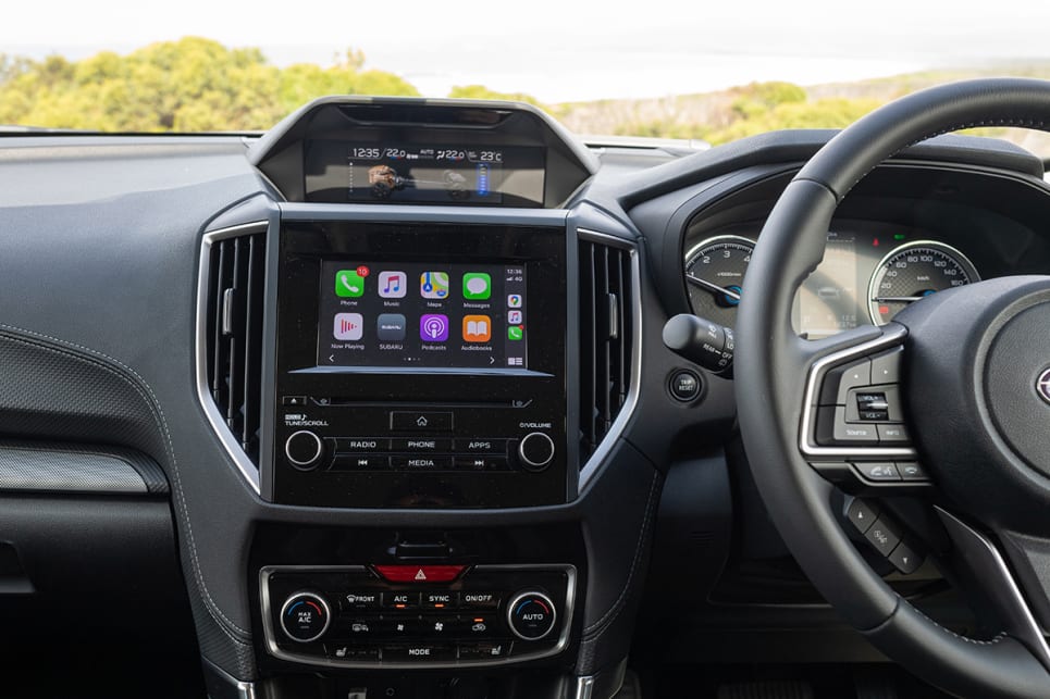 The Forester has a 6.5-inch screen. 