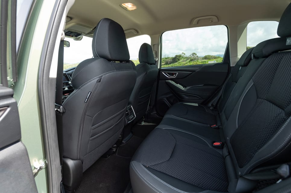 In the back of the Forester you feel as though you sit a lot higher in the seat.