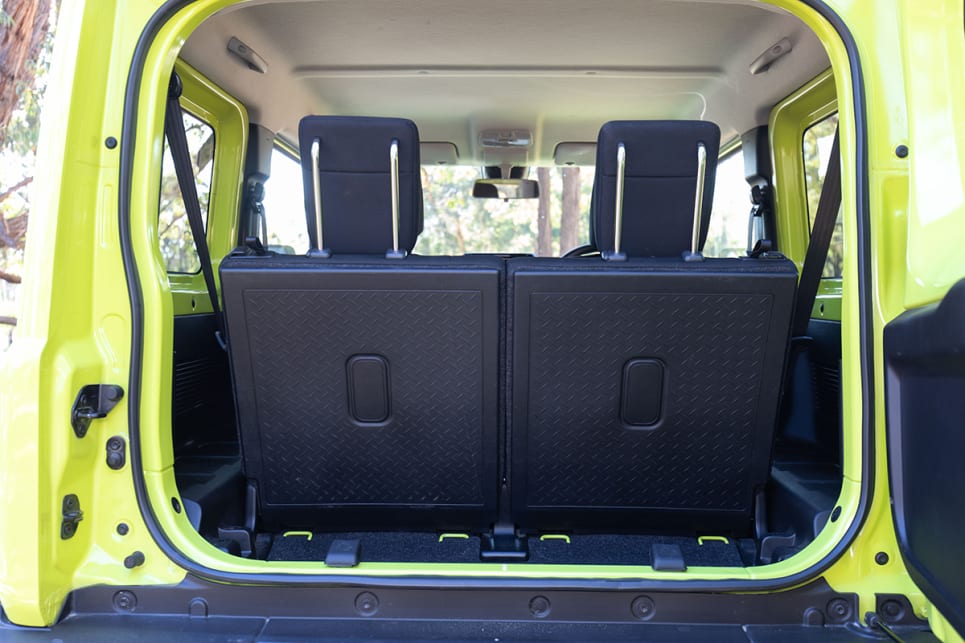 With all seats in use, the rear cargo area is rather cramped, measuring 85 litres VDA. (image: Dean McCartney)
