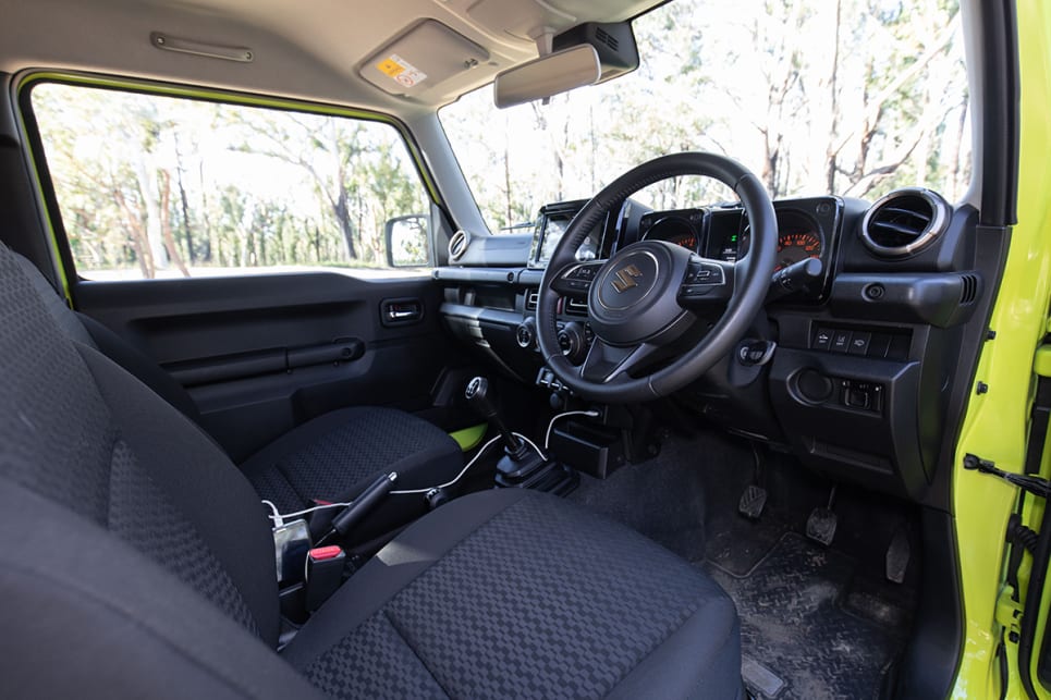 Nothing has changed in terms of dimensions or interior features so the Jimny’s cabin is still a squeezy space. (image: Dean McCartney)