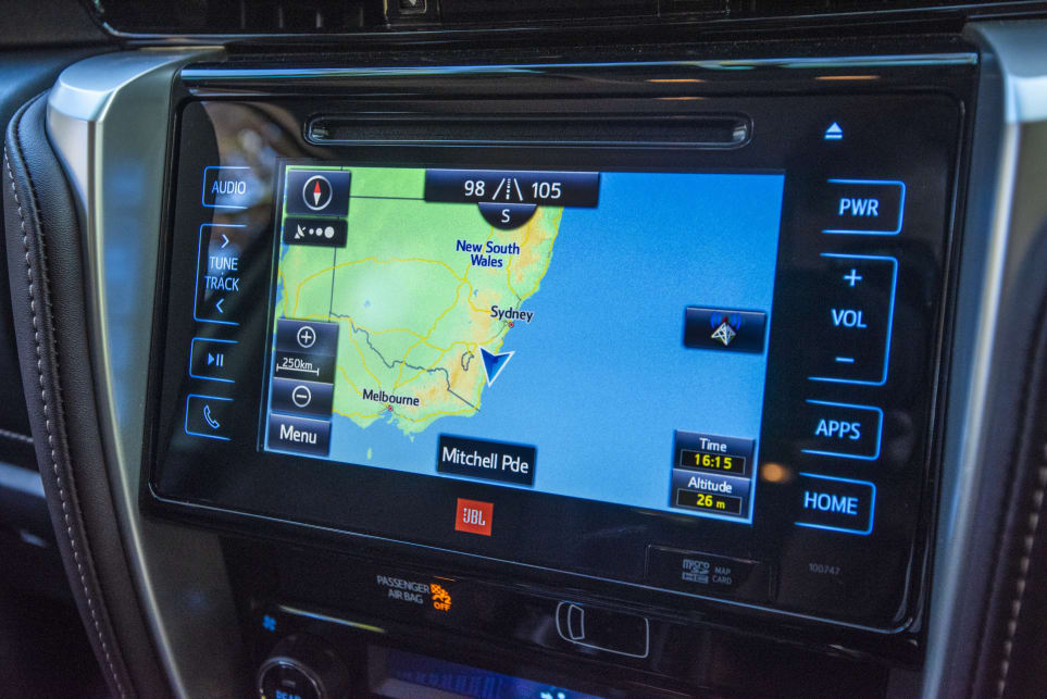 The Fortuner has a 7.0-inch touchscreen (pictured: Toyota Fortuner Crusade).