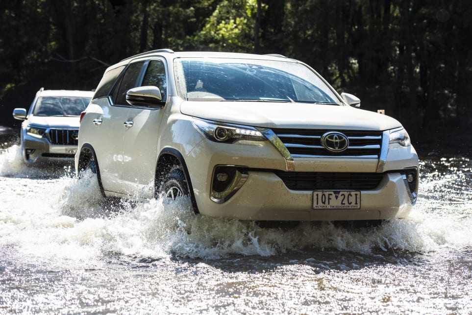 The Fortuner handled tougher tracks well (pictured: Toyota Fortuner Crusade).