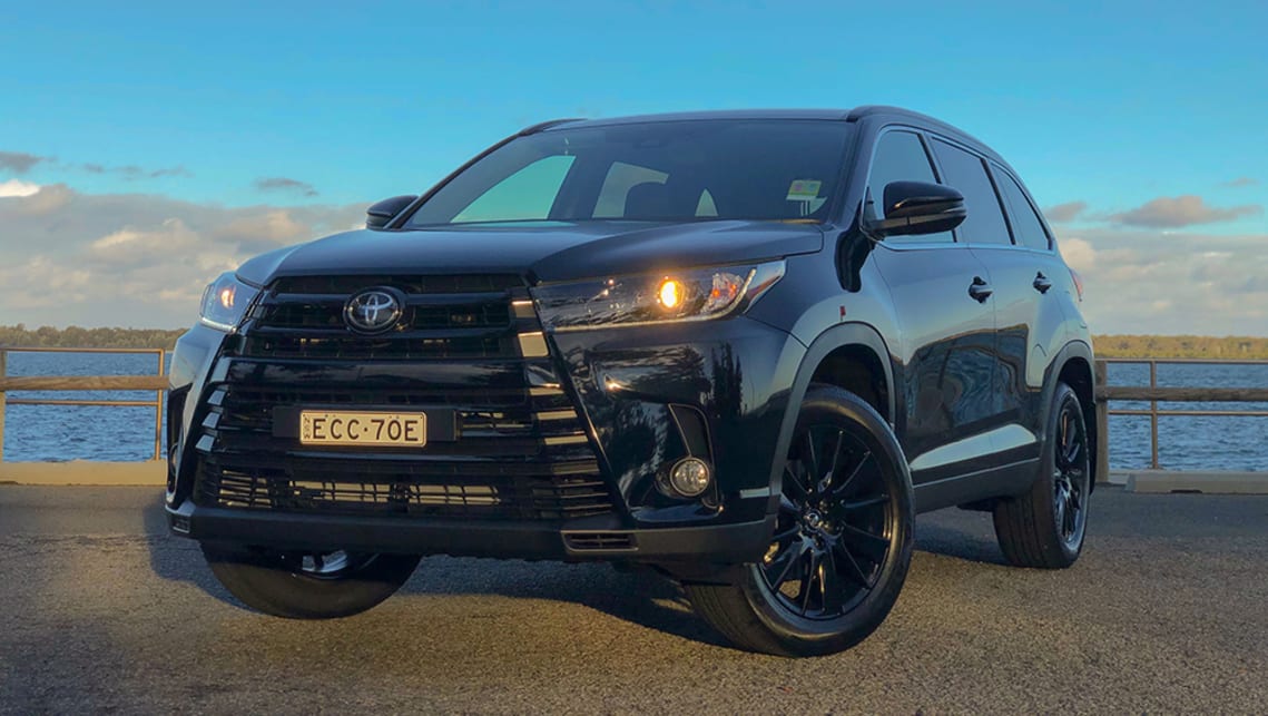 Take a Kluger GXL, paint some bits black, bolt on a bigger set of black wheels, charge the customer (not much) more and voila! It's the Kluger Black Edition. (image: Peter Anderson)