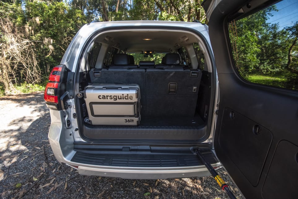 Luggage capacity of the Prado with seven seats up (pictured: Toyota Prado GXL).