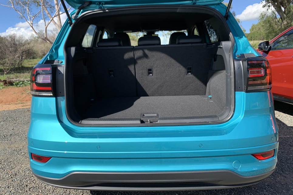 The VW offers between 385 litres and 455 litres, depending on where the second-row seat is positioned. (image: Matt Campbell)
