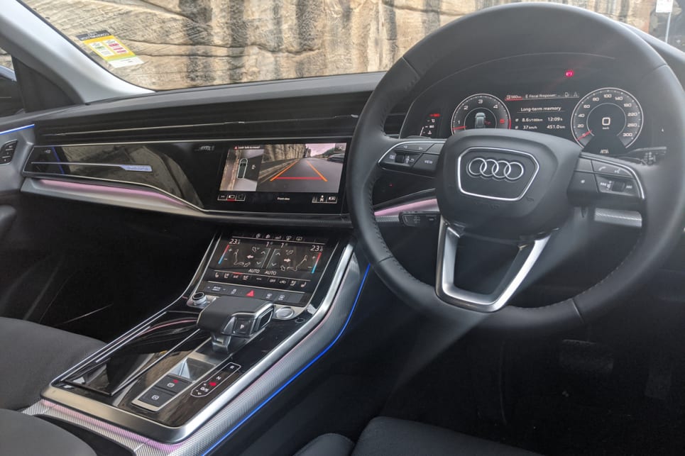 The Q8’s interior features premium materials.