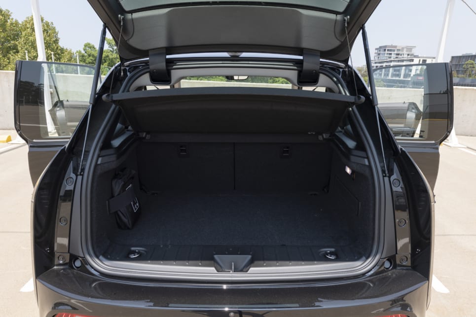 The boot’s volume is quoted at 260 litres with the 50/50 split-fold rear seatback upright.