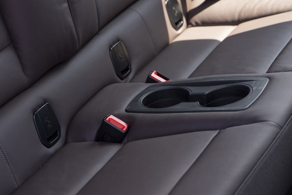 BMW I3 rear seat cup-holders.