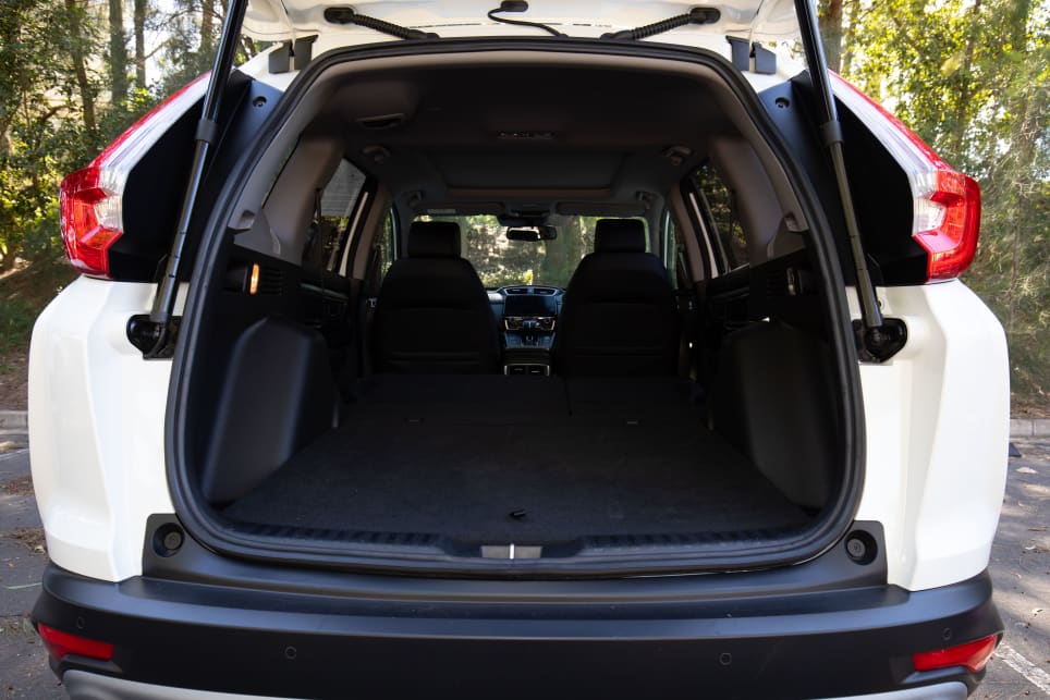 The boot can be extended by folding down the back seats. 
