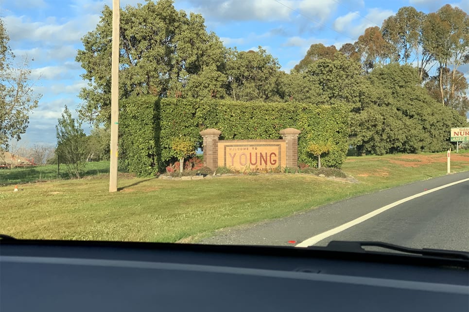 The trip from Cowra to Albury saw us head through Young.