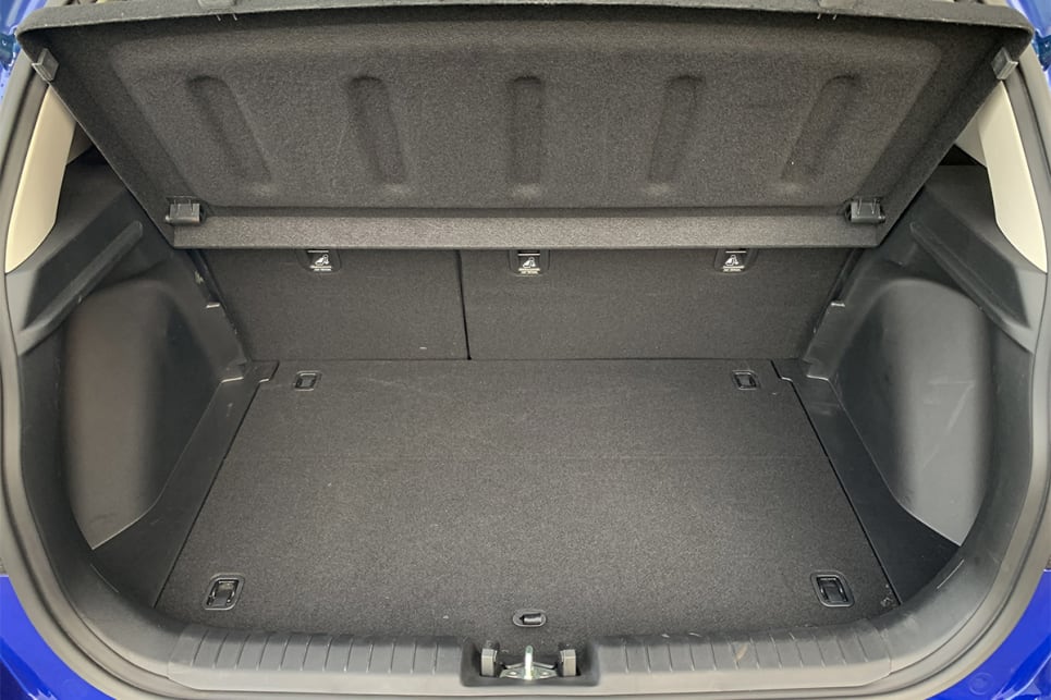 With the rear seats in place, boot space is rated at 355 litres.