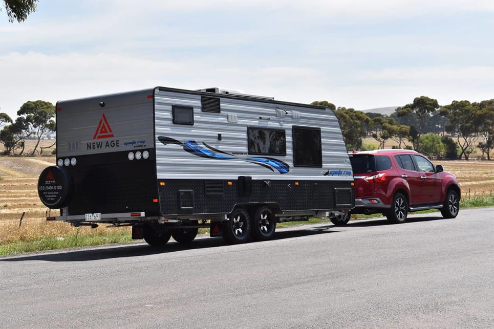 New Age Caravans in Melbourne loaned us a twin-axle Manta Ray 19-footer.