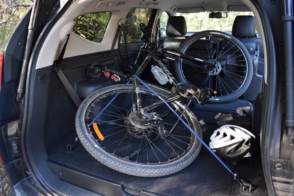 The Pajero Sport was versatile enough to carry my adult-sized mountain bike.