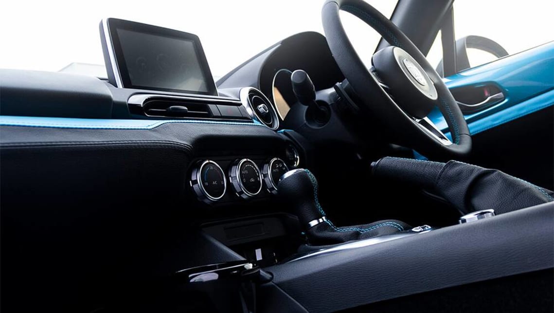 There are still MX-5 cabin technologies kept in place, so the owner doesn't have to step back in time entirely.