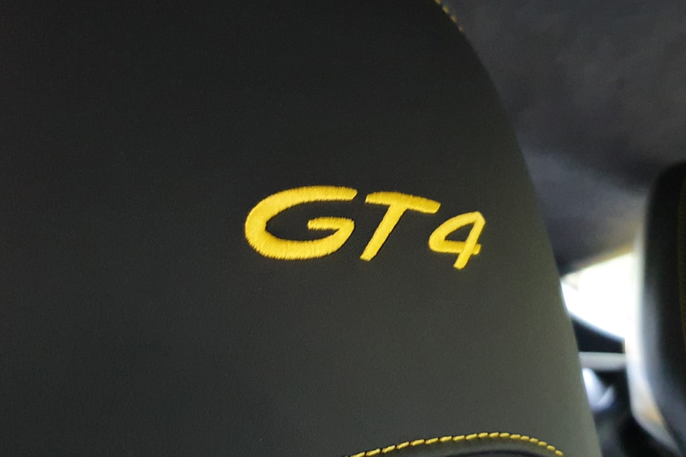 GT4 logos are embroidered into the headrests. (image credit: Malcolm Flynn)