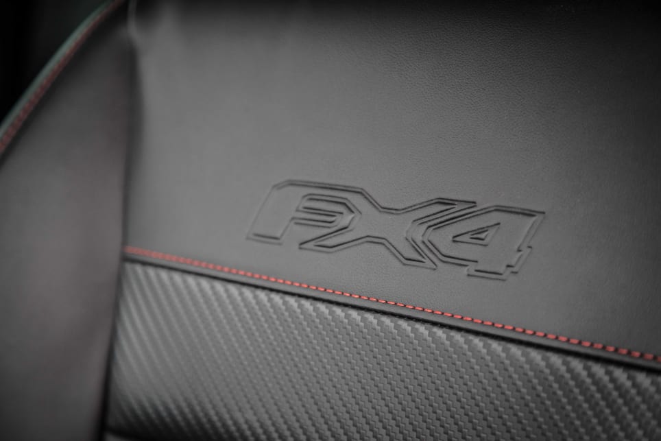 FX4 is embossed on the front seats.
