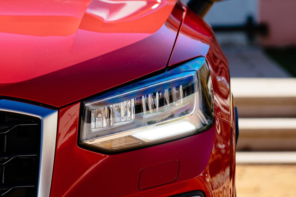 The Q2 has LED headlights and DRLs. (40 TFSI variant pictured)