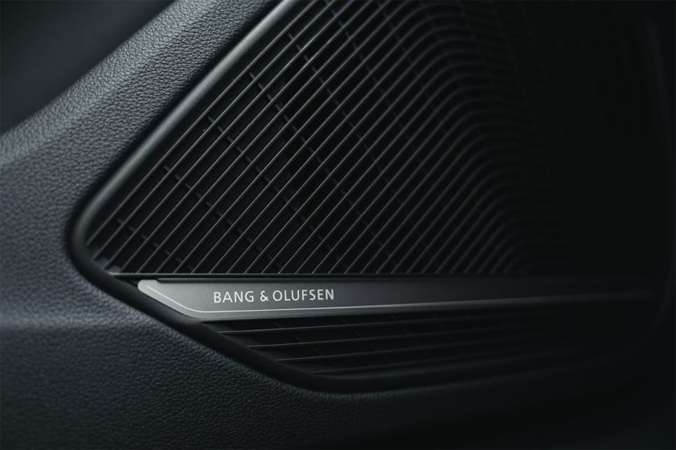Inside is a 19-speaker Bang and Olufsen sound system. (Coupe variant pictured)