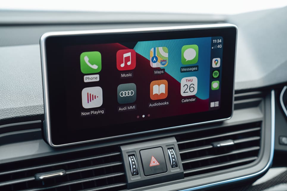 There's an 8.3-inch MMI multimedia system with Apple CarPlay and Android Auto.