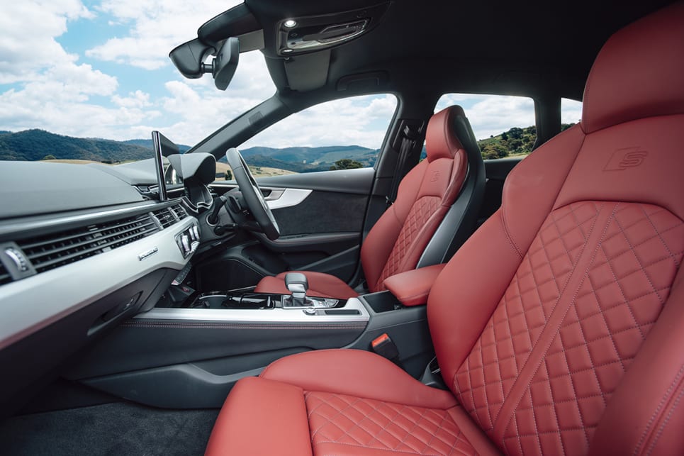 The S4's sport seats are wrapped in fine Nappa leather trim.