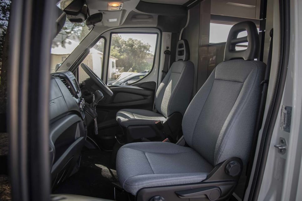 The driver’s seat and front-passenger seat are nicely supportive and comfortable.