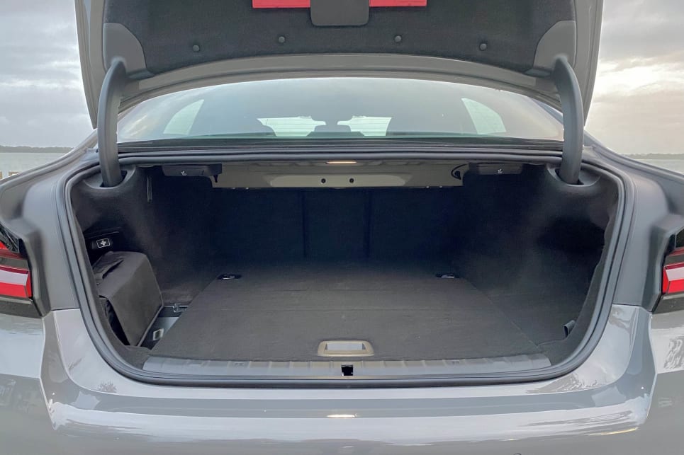 The boot is smaller than the standard car's as there is a lithium-ion battery hidden underneath the floor.