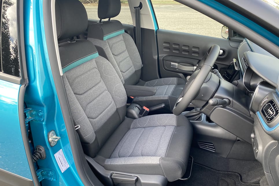 The front seats are some of the most comfortable front seats in the business.
