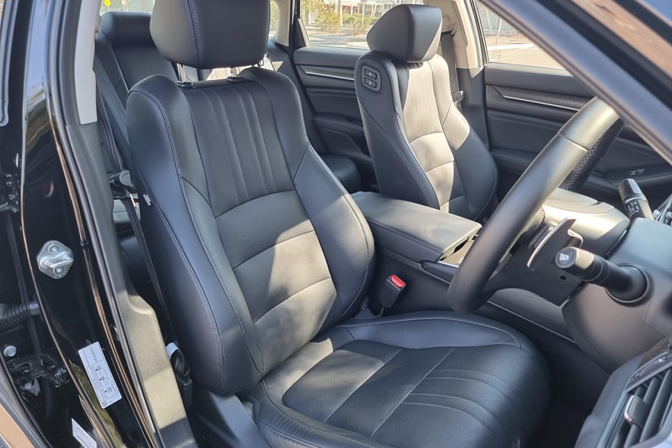Up front, the electronically adjustable seats offer plenty of variability to get into the perfect position.