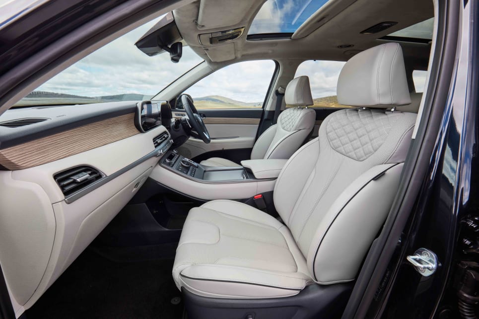 Both grades cabins have a high-end feel and look (pictured: Palisade Highlander).