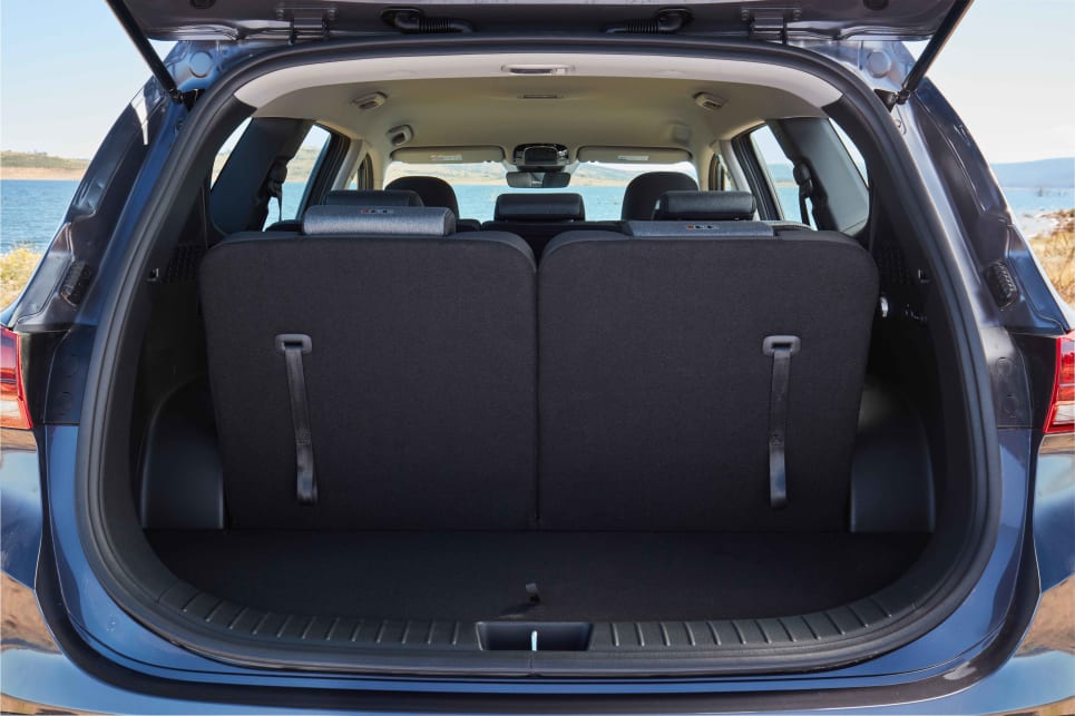 With the third row folded down there is 571 litres of luggage capacity.