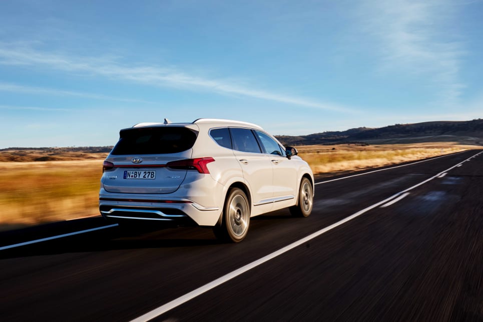 The new Hyundai Santa Fe is better to drive than almost all of its competitors (pictured: Highlander).