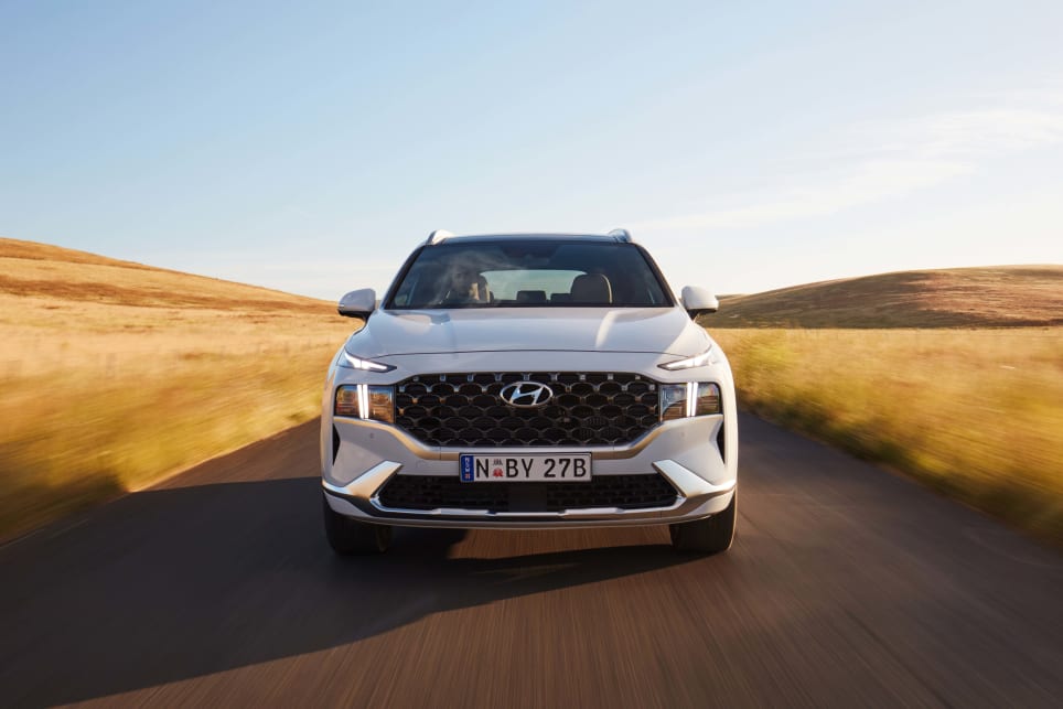 The new Hyundai Santa Fe is better to drive than almost all of its competitors (pictured: Highlander).